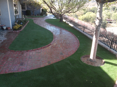 Landscaping with artificial grass