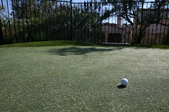Synthetic lawn putting green