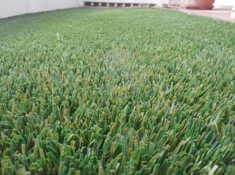 Artificial grass picture up close