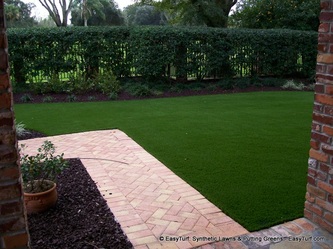 Elegant artificial grass installation